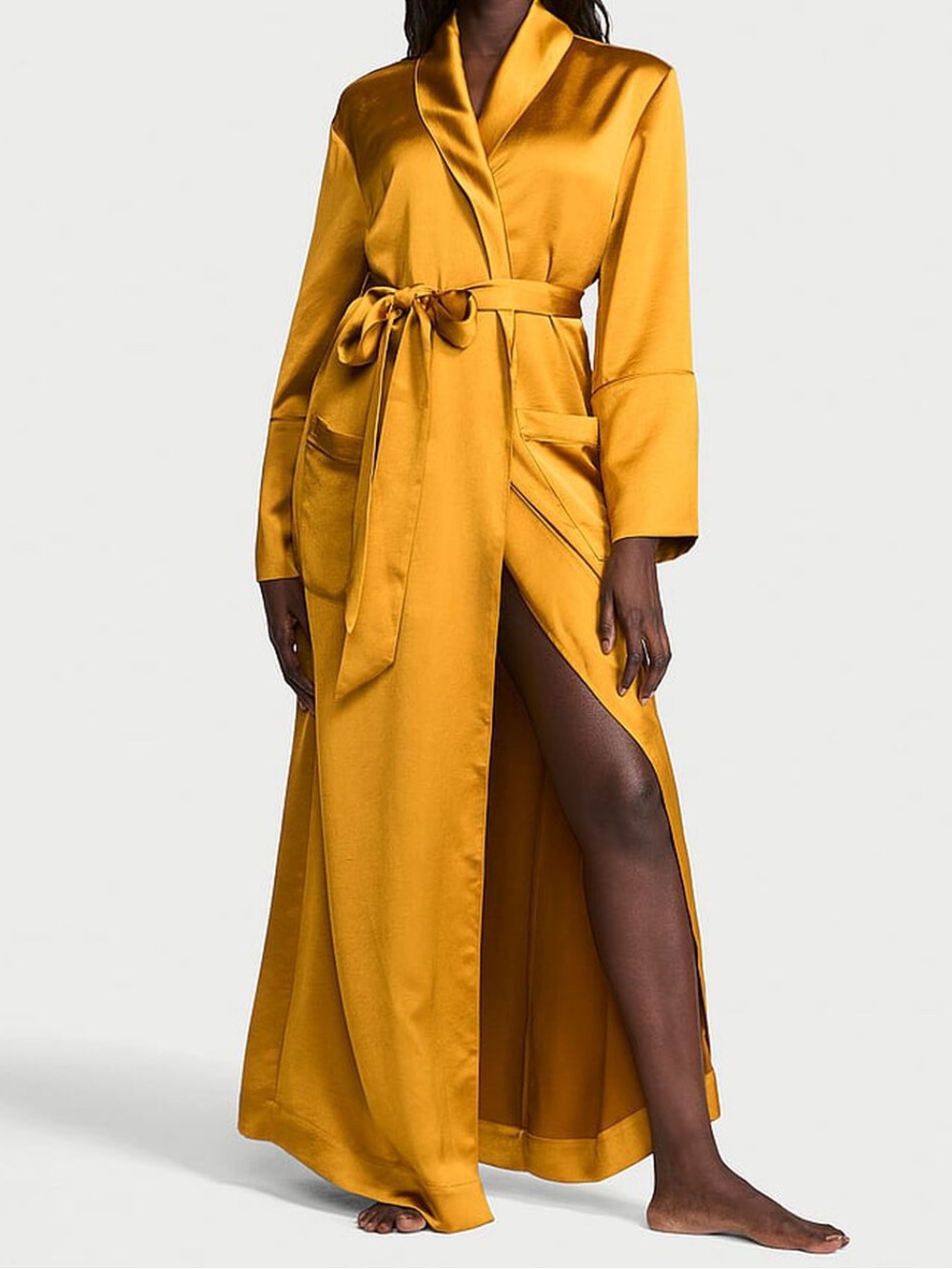 Victoria Secret Satin Long Robe Dress M/L NWT